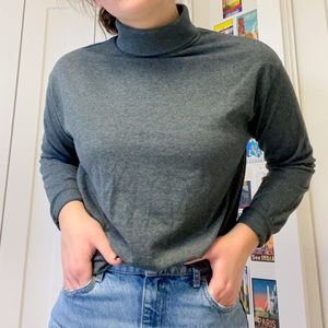 Dark Grey Turtleneck Shirt
